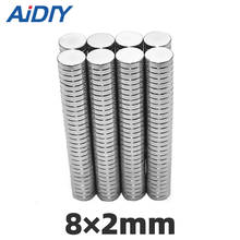 50Pcs 8mm x 2mm Neodymium Magnets Sheet N35 Super Strong Round Powerful Mini Small Rare Earth Magnet For Crafts Disc 8 * 2mm 2024 - buy cheap