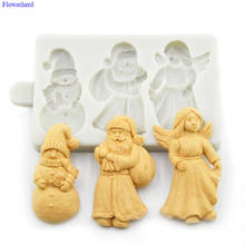 Christmas Santa Snowman Fondant Cake Silicone Mold DIY Chocolate Biscuit Mold Cake Decorating Tools Kitchen Bakeware 2024 - buy cheap