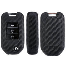 Silicone Car Key Case For Honda CIVIC ACCORD ODYSSEY EURO CRIDER JADE 2014-2016 Carbon Fiber Pattern Car Key Holders 2024 - buy cheap