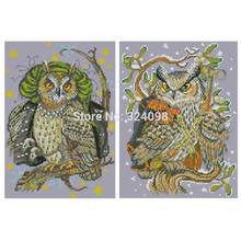 Wizard Witch Owl patterns Counted Cross Stitch 11CT 14CT DIY wholesale Chinese Cross Stitch Kits Embroidery Needlework Sets 2024 - buy cheap