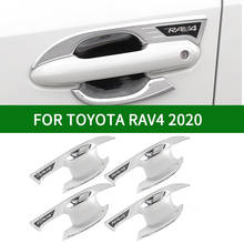 FOR TOYOTA new RAV4 fifth generation 2020 Accessory glossy chrome silver door handle covers trim 2024 - buy cheap