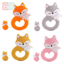 2Pc/Set Baby Teether Silicone Mini Fox Beads DIY Teething Pacifier Chain Pendant Tiny Rod Silicone Charm Nurse Newborn Gift Toys 2024 - buy cheap