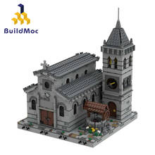 BuildMOC Medieval Church Modular Notre-Dame Building Blocks Vintage Famous Church Architecture bricks Toys for Children 2024 - buy cheap