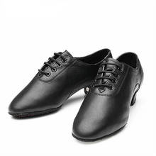 size 25-45 boy s Children Men's Modern Ballroom Latin Tango Dance Shoes man Salsa heeled black dancing shoes heel 3.5cm 2024 - buy cheap