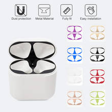 Metal Dust Guard Sticker for Airpods 1 2 Skin Protective Sticker for Apple AirPods Pro 3 2 Earphone Charging Box Case Cover Skin 2024 - buy cheap