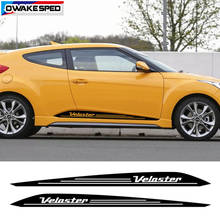 Car Side Stripes Skirt Decor Sticker For-Hyundai Veloster 2011-2017 Racing Sport Styling Auto Body Door Vinyl Decal 2024 - buy cheap