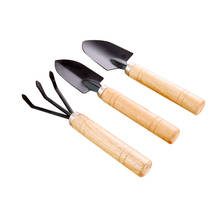 3pcs/set Mini Garden Tools Set Rake/Spade/Shovel With Wooden Handles Metal Head Gardener Bonsai Tool Garden Tools For Flowers 2024 - buy cheap