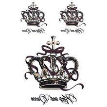 Removable Waterproof Temporary Tattoos Body Art Stickers King and Queen Crown X7YB 2024 - buy cheap