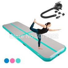 Mint Green Inflatable Air Track Mat 1-3M Mini Size Inflatable Airtrack With Pump Inflatable Air Floor For Home Use Jumping Mat 2024 - buy cheap