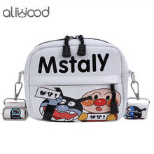 aliwood 2021 New Cartoon Women Crossbody Bags Cute Graffiti printing Letter Flap Women Shoulder Messenger Bags Designer Handbags 2024 - buy cheap