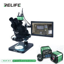 RELIFE-microscopio estéreo Trinocular con cámara para teléfono, dispositivo de reparación electrónica PCB, Zoom continuo 0,7-4.5X, RL-M3 2024 - compra barato