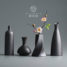Black Luxury Ceramic Vase Table Garden Minimalist Flower Pots Vase Nordic Dry Flower Aesthetic Wazony Office Accessories BI50VS 2024 - buy cheap