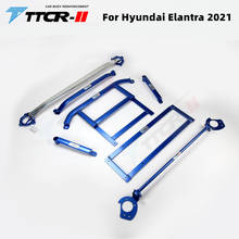 Barras puntales para Hyundai Elantra 2021, Kit de refuerzo de cuerpo de aleación de aluminio, barra de equilibrio antiinclinación, piezas de resistencia de rodillo 2024 - compra barato