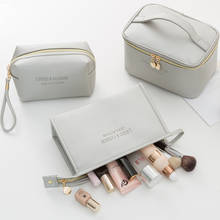 New Multifunction Large Women Cosmetic Bag PU Leather Waterproof  Zipper Make Up Bag Travel Washing Makeup Organizer Beauty Case 2024 - buy cheap
