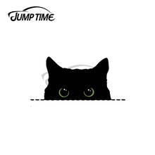 Jump Time 13 x 4.2cm For Black Cat Peeking Greeneyes Vinyl Car Stickers Cartoon Decal 3D Custom Laptop Suitable for VAN RV Decor 2024 - buy cheap