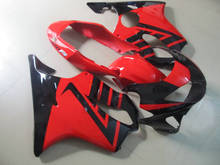 Kit de carenagem com moldes de injeção para honda, cbr600f4, 99, 00, cbr600, f4 1999, 2000, cbr, 600f4, preto, vermelho quente, carroceria + presentes, hu15 2024 - compre barato