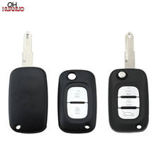 Carcasa de llave remota de 2 botones y 3 botones para Renault Clio Kangoo Megane Modus con hoja NE72 sin cortar 2024 - compra barato