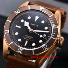 Corgeut 41mm Automatic Watch Men Military Black Dial Wristwatch Leather Strap Luminous Waterproof Sport Swim Mechanical Watch 2024 - buy cheap