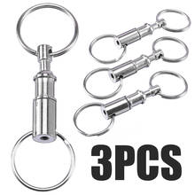 3 шт. ключ ChainsDetachable отсоединяющийся для брелоки Quick Release кольца для ключей брелок двойной Разделение кольца 2024 - купить недорого