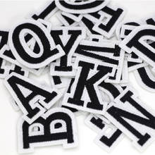 English Alphabet Letter Embroidery Patches Embroidery Clothing Stickers Pure White English Letters Applique name patches 2024 - buy cheap