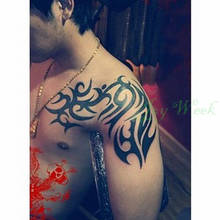 Водостойкая временная татуировка, наклейка на тело, дракон, пламя, тотем, татуировка, наклейка, s флэш-тату, искусственная татуировка для мужчин 7 2024 - купить недорого