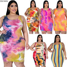 Plus Size XL-5XL Summer Women Fashion O-Neck Midi Dress Tie-dye Print Bandage Sexy Night Club Party Casual Dresses Vestidos 1214 2024 - buy cheap