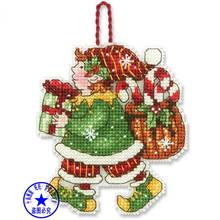 Kit de punto de cruz de calidad superior de MM, encantador y vendido, ornamento de Papá Noel, adornos de árbol de Navidad, regalo, Dim 70-08913 2024 - compra barato