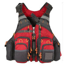 Waterproof fishing life jacket, outdoor sports life vest, multi-pocket buoyancy life jacket, swimming safety jacket 2024 - buy cheap