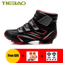 TIEBAO/зимняя обувь для горного велосипеда; Мужская обувь; sapatilha ciclismo; обувь для велоспорта mtb с бутсами; женская обувь для езды на велосипеде 2024 - купить недорого
