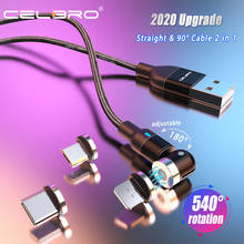 Cable magnético de doble rotación de 360 °, Cable Usb tipo C, Kabel Micro Usb, para teléfono, 2M, para Samsung S20 Ultra Note20 2024 - compra barato