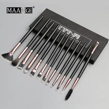 MAANGE Pro 12 pcs/lot Makeup Brushes Set Eye Shadow Blending Eyeliner Eyelash Eyebrow Brush For Makeup Wholesale pinceau sourcil 2024 - buy cheap