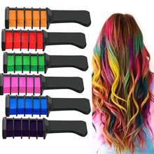 Peine temporal de tiza para teñir el cabello, 10 colores, herramienta de Cosplay desechable para fanáticos de fiestas, salón de belleza 2024 - compra barato