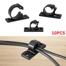 10 unids/set de fijación de cableado pegajoso, gancho de Base S, Clip de Cable Adhesivo de pared, tipo a presión, Clip de línea de Cable fijo, abrazadera, envío directo 2024 - compra barato