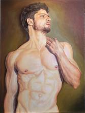 Original Oil Painting, Male Nude,Man, Boy, Model, Beauty, Hand Made 2024 - buy cheap