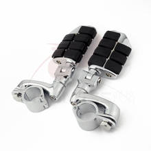 1 1/4" Engine Guard Highway Foot Pegs Footrest 360 ° Mounts For Harley Sportster XL 883 1200 Touring Softail Slim FLS 2024 - buy cheap