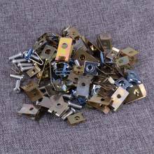 100pcs Car Interior Mixed Fastener Clips Fixed Screw Base U Type Nut Mounting Gasket Clip Metal For Car Door Panel Fender 2024 - buy cheap