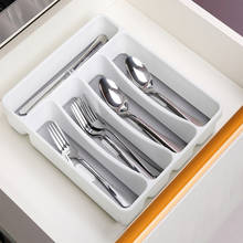 Tableware Storage Rack Spoon Fork Knife Shelf Separation Storage Box Kitchen Cabinet Drawer Organizer Tray Utensil Cutlery Tray 2024 - buy cheap