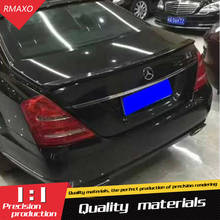 For Benz W221 Spoiler ABS Material Car Rear Wing Primer Color Rear Spoiler For Benz W221 S300 S350 S400 S550 S600 Spoiler 2016 2024 - buy cheap