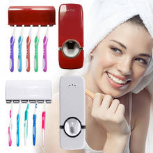 Bathroom Accessories Set Toothbrush Holder Automatic Toothpaste Dispenser Squeezer Holder Toothbrush Wall Mount Rack Dropship 2024 - buy cheap