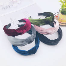 Vintage Velvet Hair Bands For Woman Turban Hair Hoop Soft Simplicity Head bands Knotted Hair Hoop Bezel Girls Hair Accessories 2024 - buy cheap