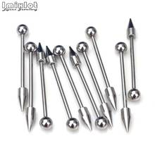 10Pcs 1.4*25mm Long Stainless Steel Industrial Barbell Ring Tongue Nipple Bar Piercing Tragus Helix Ear Piercing Body Jewelry 2024 - buy cheap