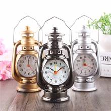 Relógio despertador estilo retrô britânico antigo, cores aleatórias, produtos criativos, lâmpada a querosene, para explorador 2024 - compre barato