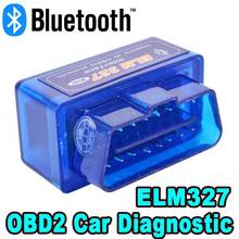 Bluetooth V2.1 Mini Elm327 obd2 сканер, диагностический инструмент OBD, считыватель кодов для Android, Windows, Symbian, английский 2024 - купить недорого