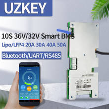 Smart BMS 10s 36v Li-ion 20a 30a 40a 50a Support Bluetooth Balancing  LiFePo4 UART 485 APP Protection Parameter Adjustable PCM 2024 - buy cheap
