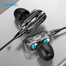 Dual Drive 6D Stereo Wired Earphone Universal In-Ear Heavy Bass Stereo Wired Earphones Sports Gaming Headsets with Mic For Phone 2024 - buy cheap