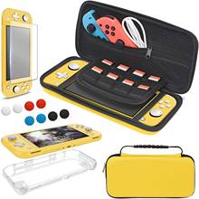 Kit 3 em 1 para nintendo switch lite mini 2019, bolsa de armazenamento para viagem com filme protetor de tela tpu 2024 - compre barato