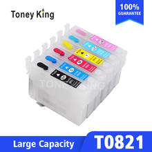 Toney King-cartucho recargable para impresora Epson T0821, T0822, T0823, T0824, T0825, T0826, Stylus Photo, T50, R290 2024 - compra barato