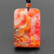 Color Jade Horse Pendant Necklace Chinese Carved Natural Charm Jadeite Jewelry Amulet Fashion Accessories for Men Women Gifts 2024 - buy cheap