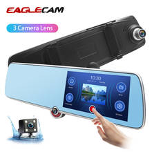 Car Dvr 3 Camera Auto Rearview Mirror Video Recorder 5 Inch Full HD 1080P Touch Screen Dual Lens Dash Cam Registrar Camcorder 2024 - buy cheap