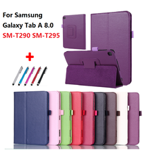 Capa para samsung galaxy tab a 8 e a8 polegadas, capa de couro sintético com cores sólidas, t295, t290, tab a 8, 8.0 e 2019 2024 - compre barato